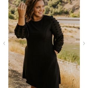 Roolee Black Laura Midi Dress - Small (or Medium) - Polagram